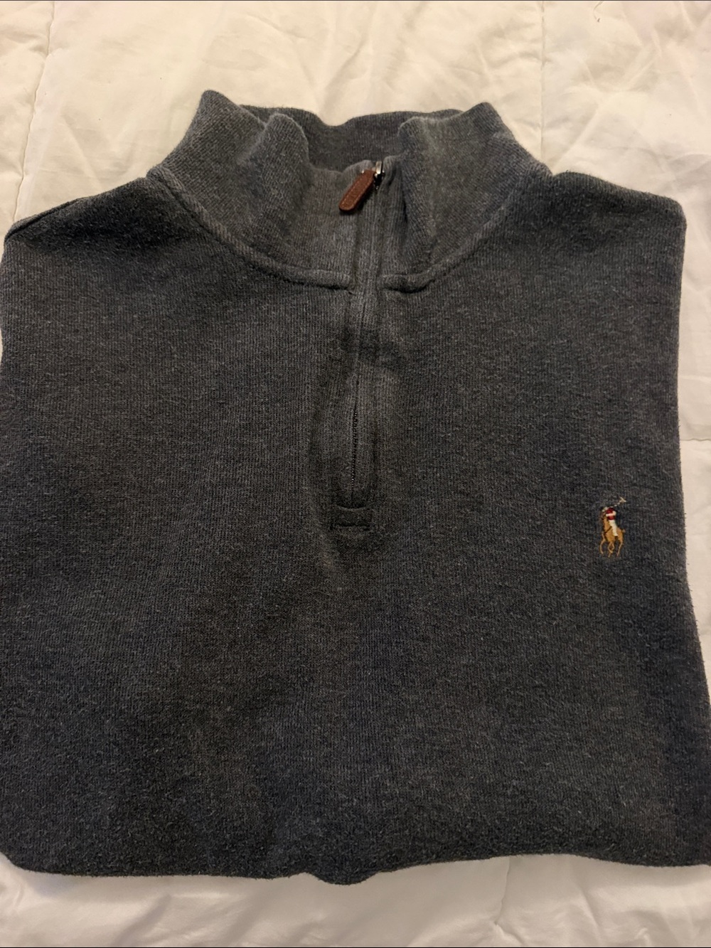 Polo by Ralph Lauren Dark Charcoal Half-Zip Sweater